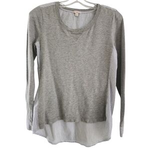 Gap Pullover Top Size XS Gray Jersey Long Sleeves Round Neck